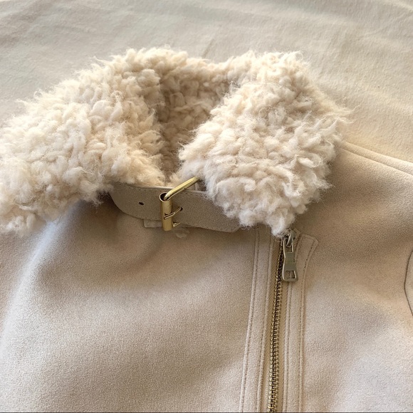 Zara Shearling Aviator Jacket - Picture 7 of 12